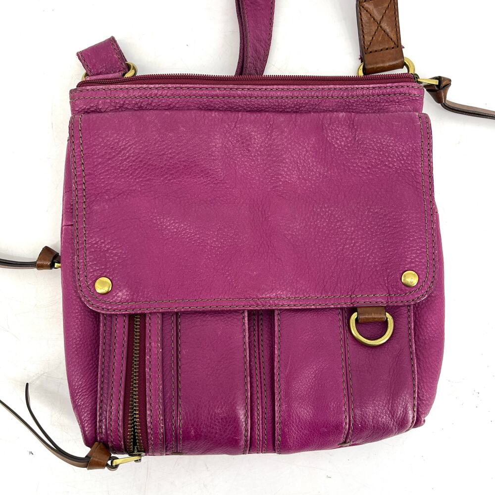 Fossil Vintage Square Pink Satchel Cross‎ Body Shoulder Bag Pockets - Picture 3 of 7